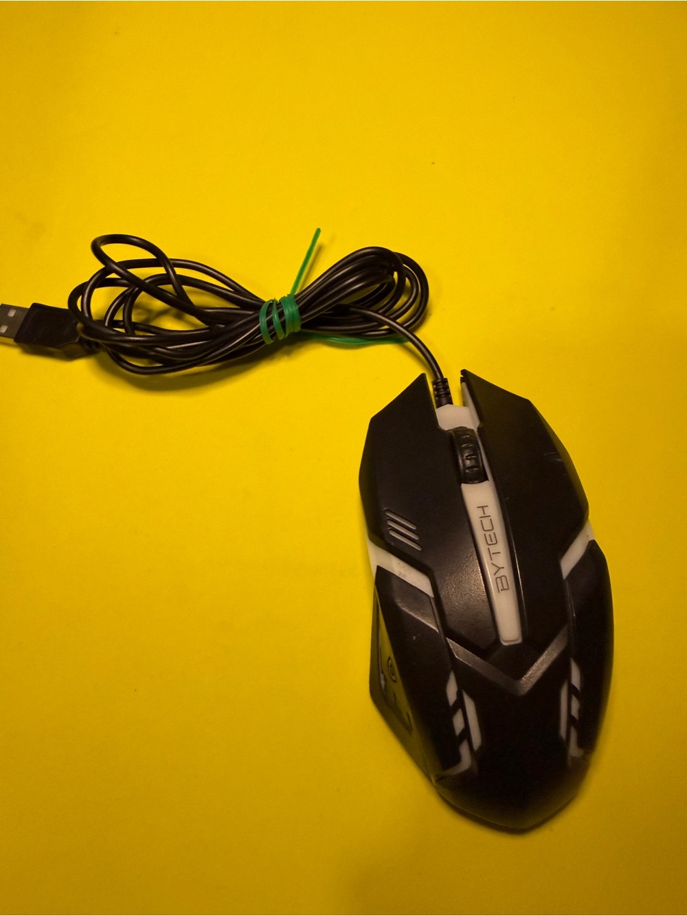 BYTECH Wired Gaming Mouse in Black and White